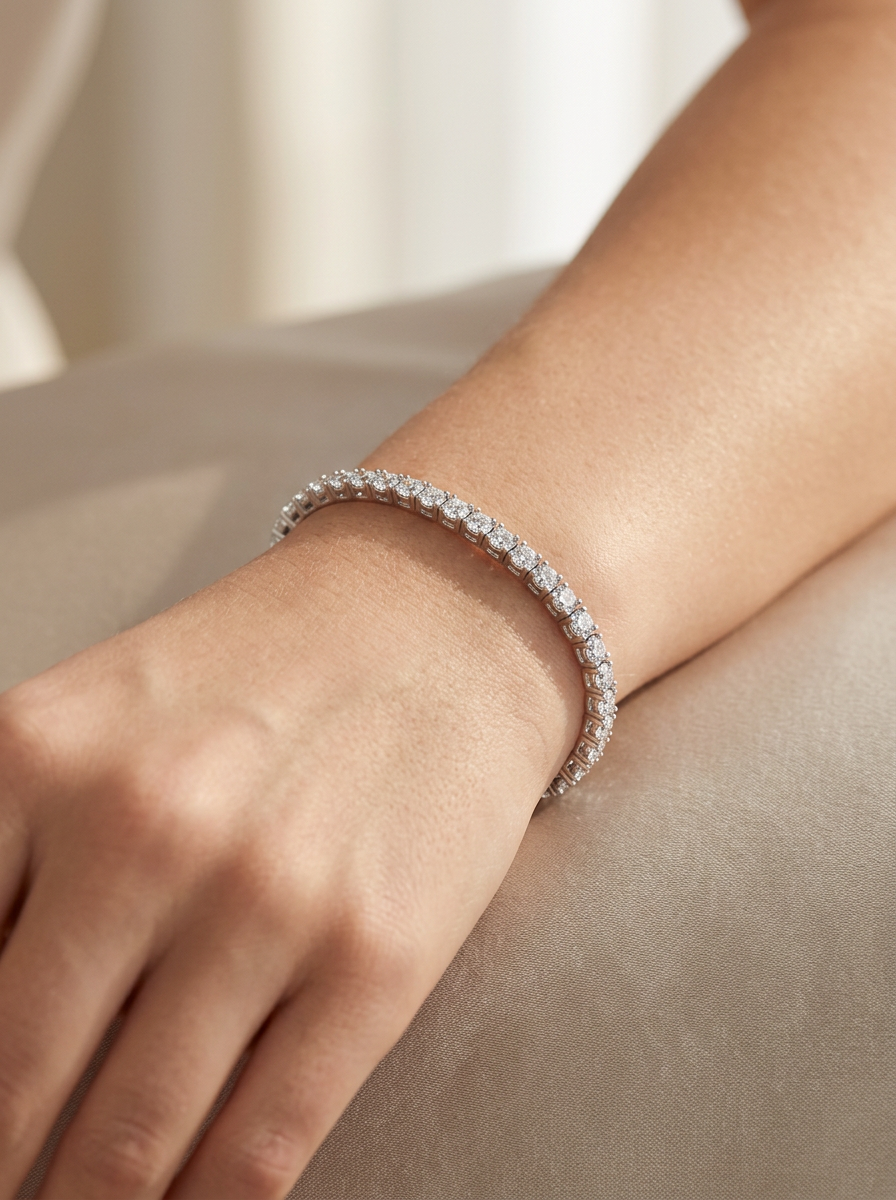 9.00tcw Round Diamond Tennis Bracelet