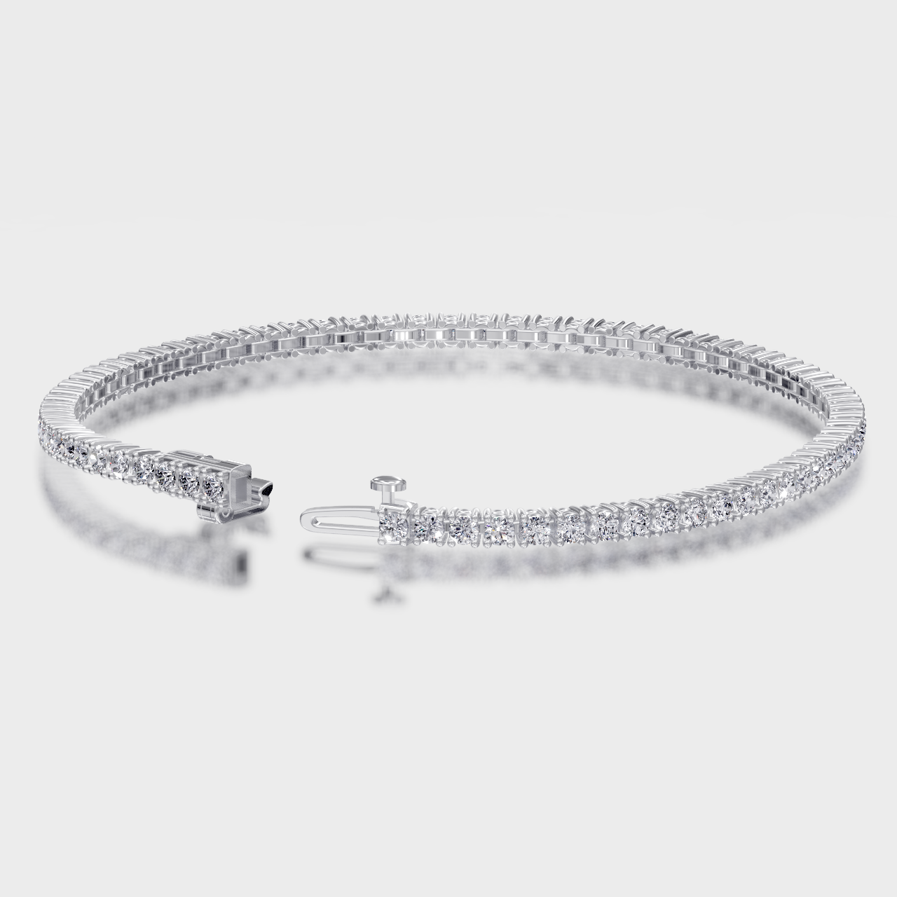 3.00tcw Round Diamond Tennis Bracelet