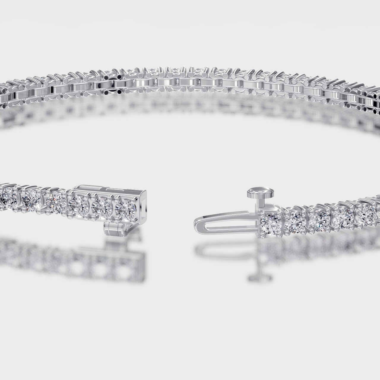 3.00tcw Round Diamond Tennis Bracelet