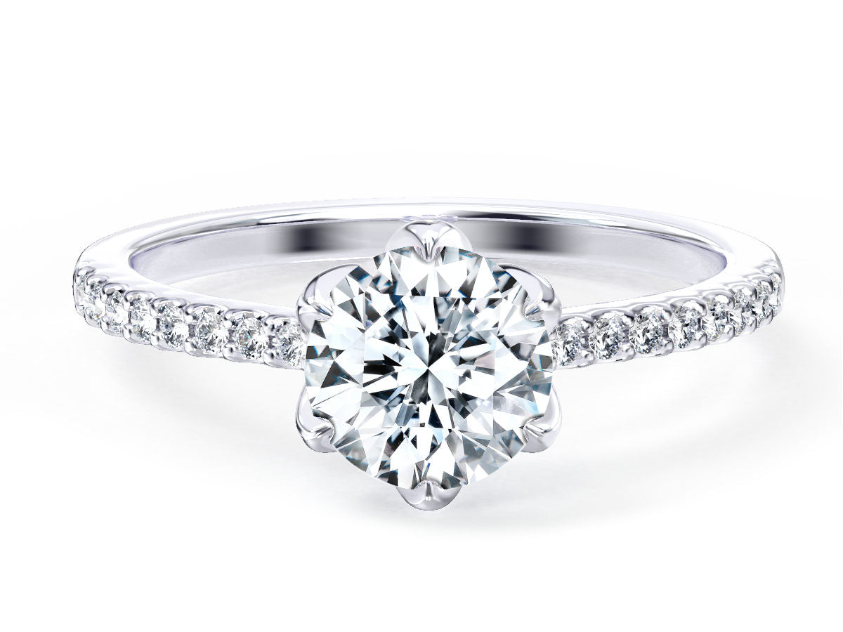 Evaline engagement ring in white gold