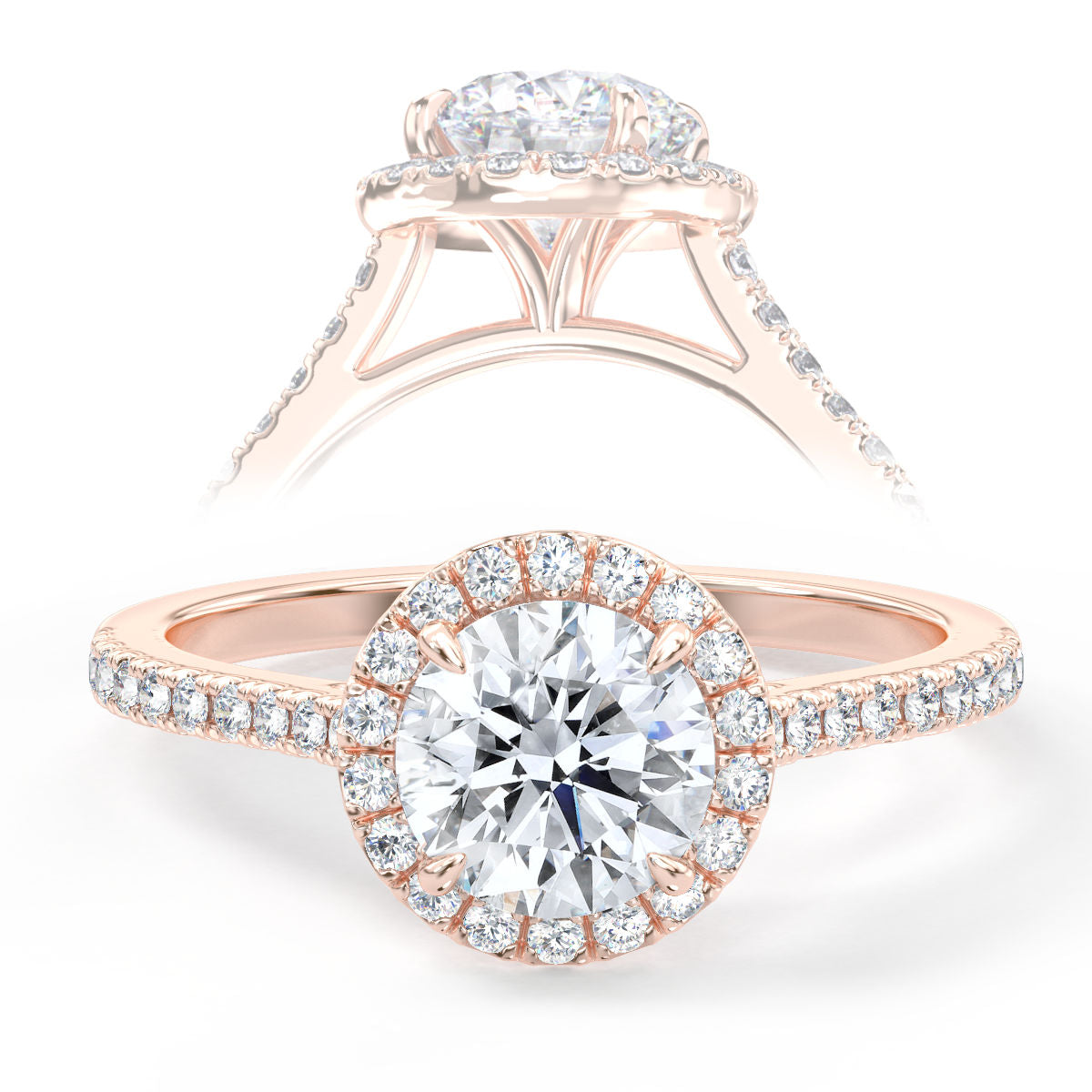 Leila engagement ring in rose gold