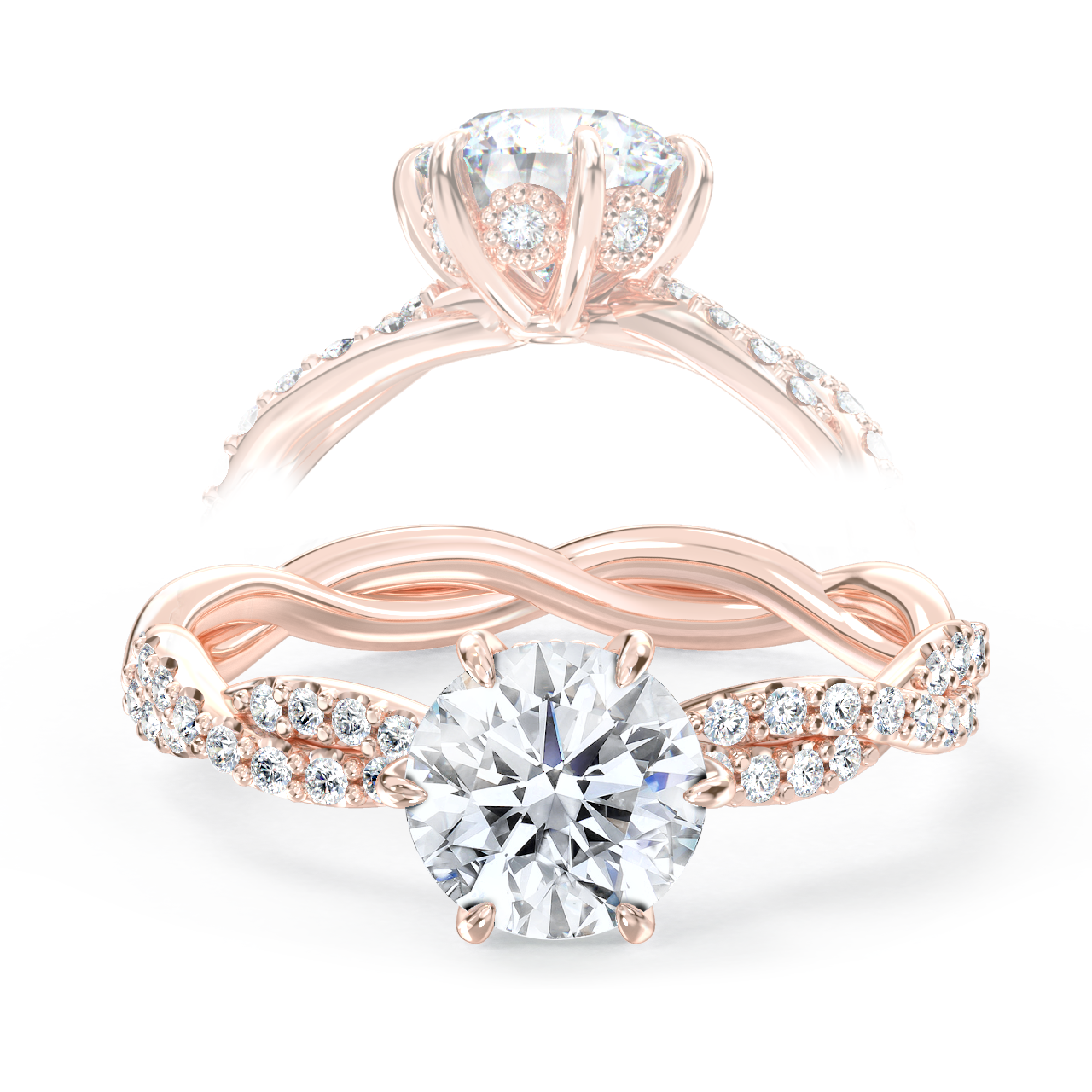 Ebba engagement ring in rose gold