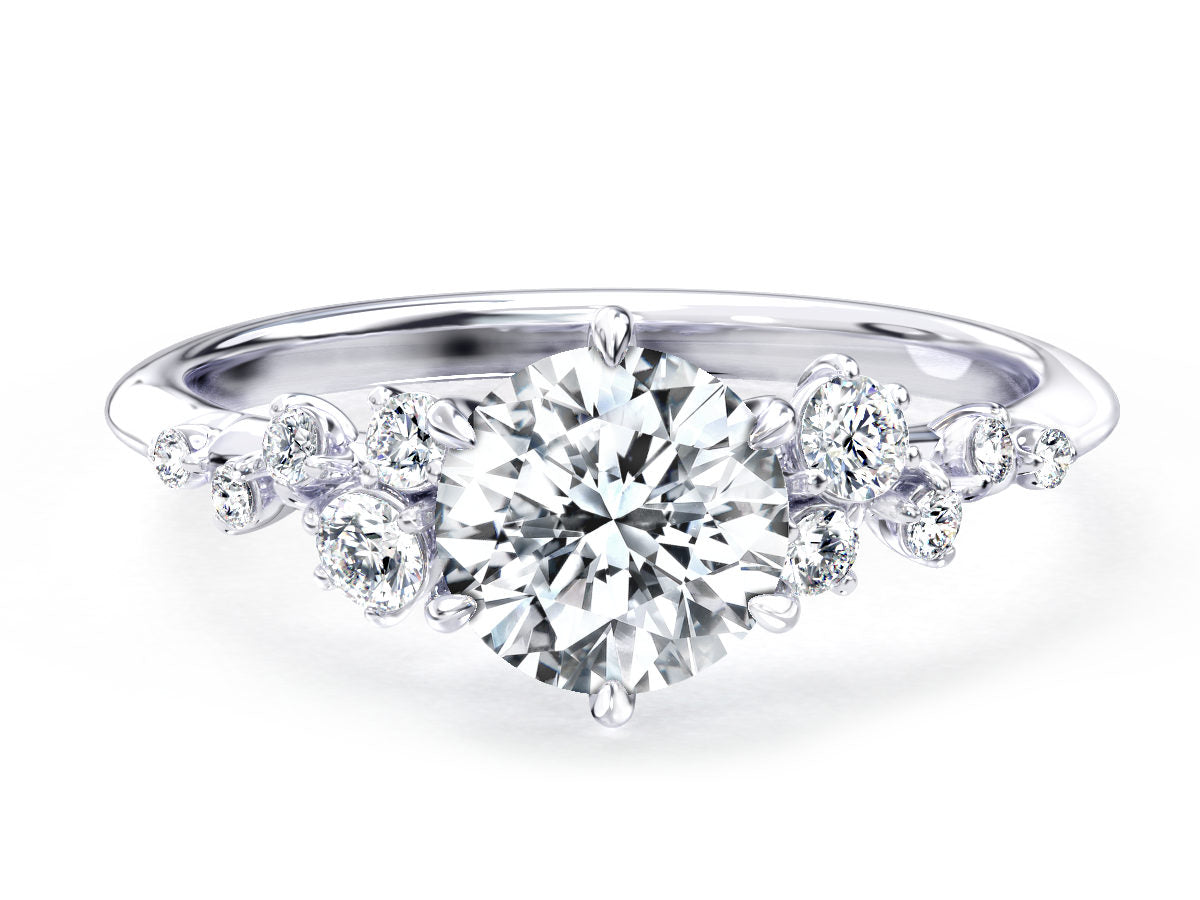 Lisa engagement ring in white gold