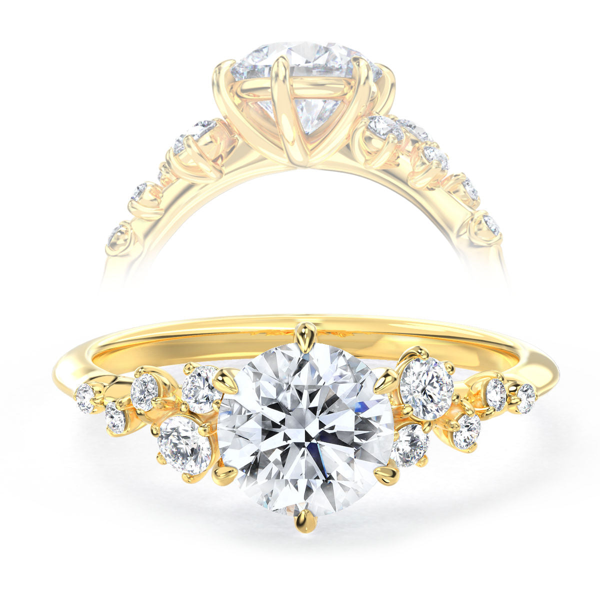 Lisa engagement ring in yellow gold