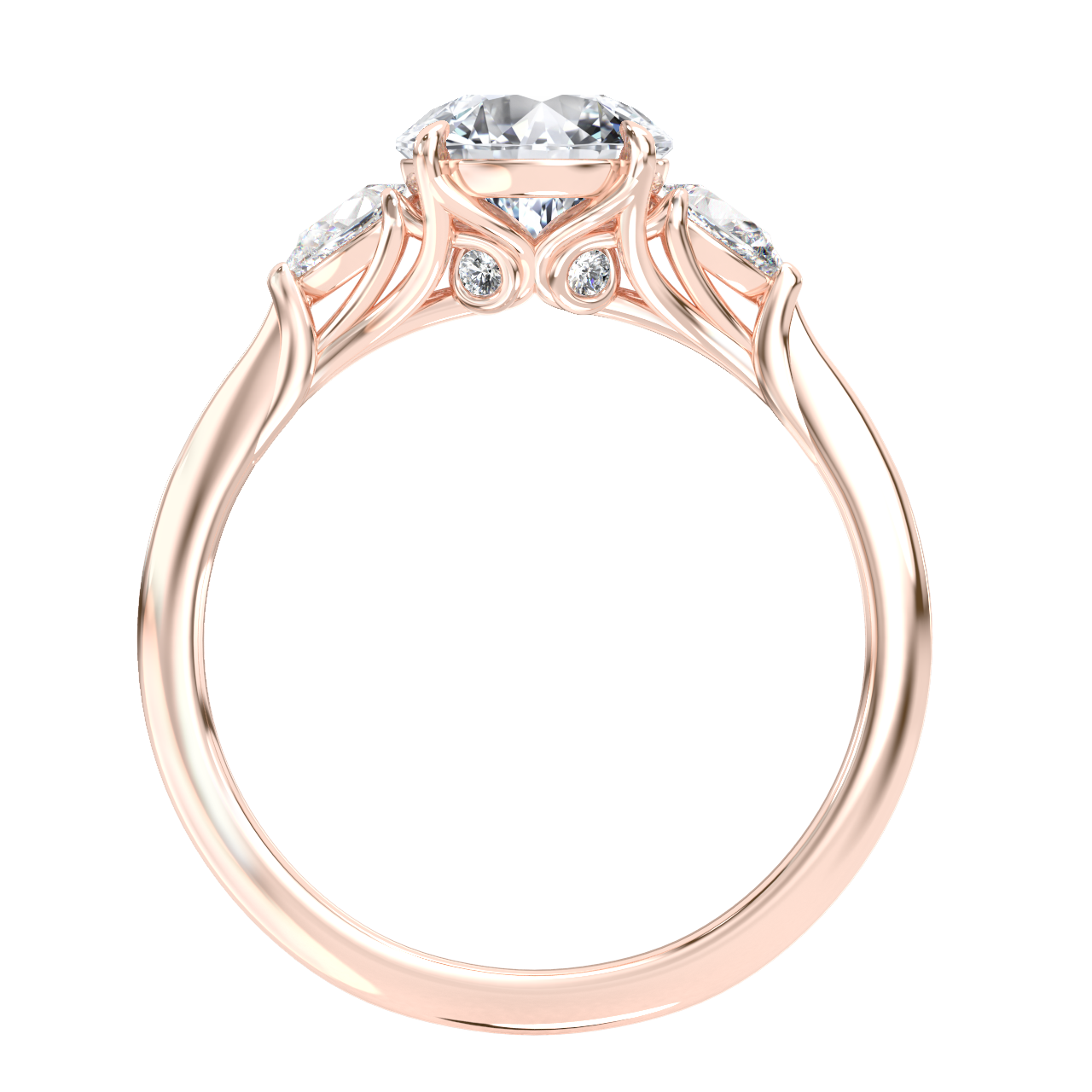Elsa engagement ring in rose gold