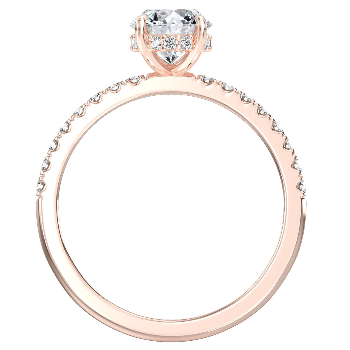 Emma engagement ring in rose gold