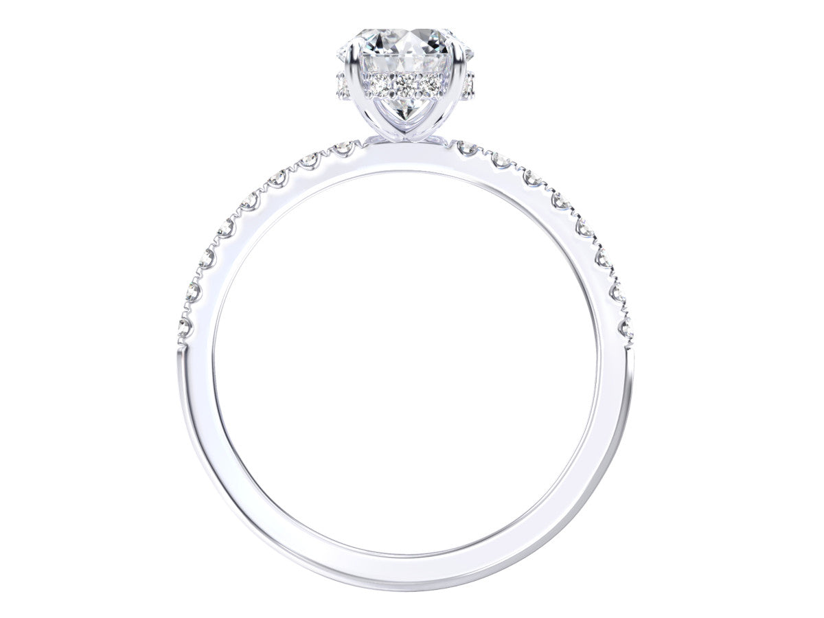 Emma engagement ring in white gold