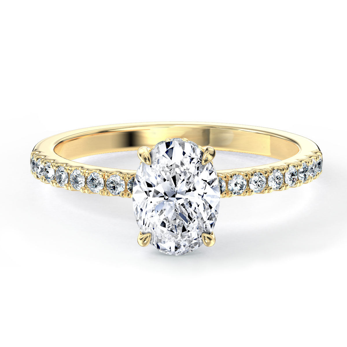 Emma engagement ring in yellow gold