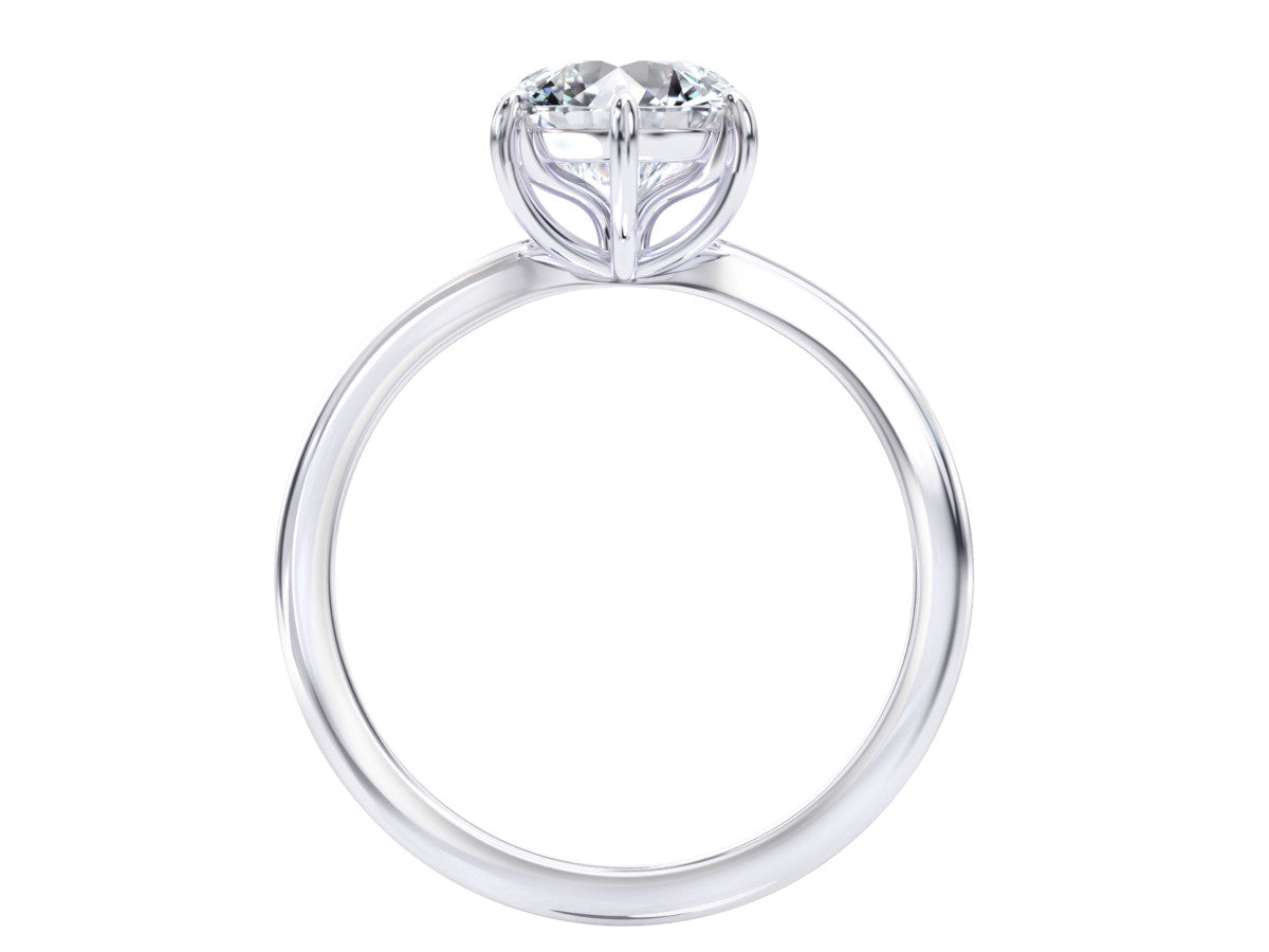 Nila engagement ring in white gold