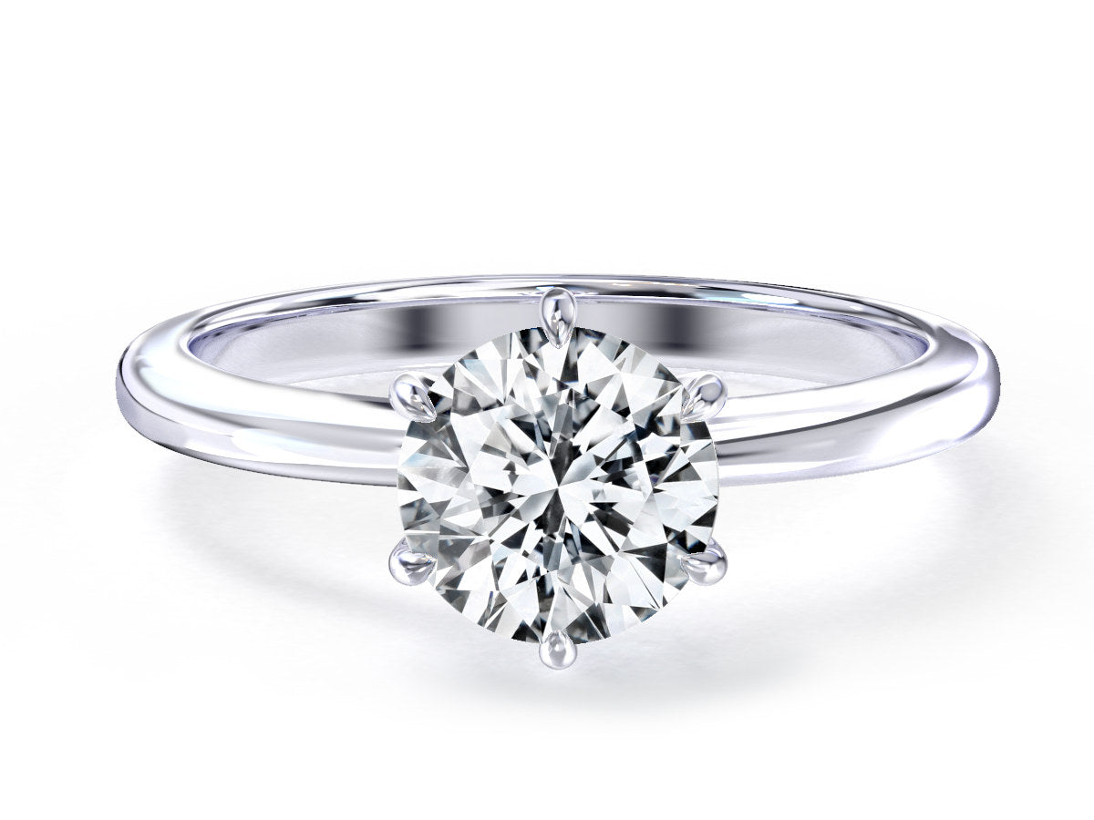 Nila engagement ring in white gold