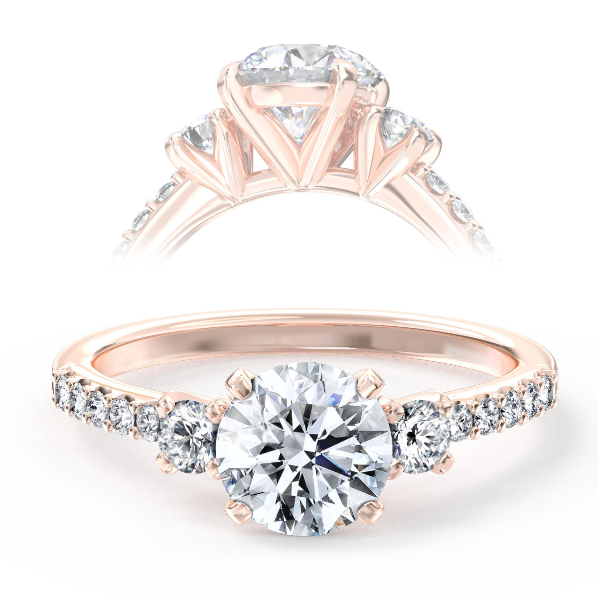 Arora engagement ring in rose gold