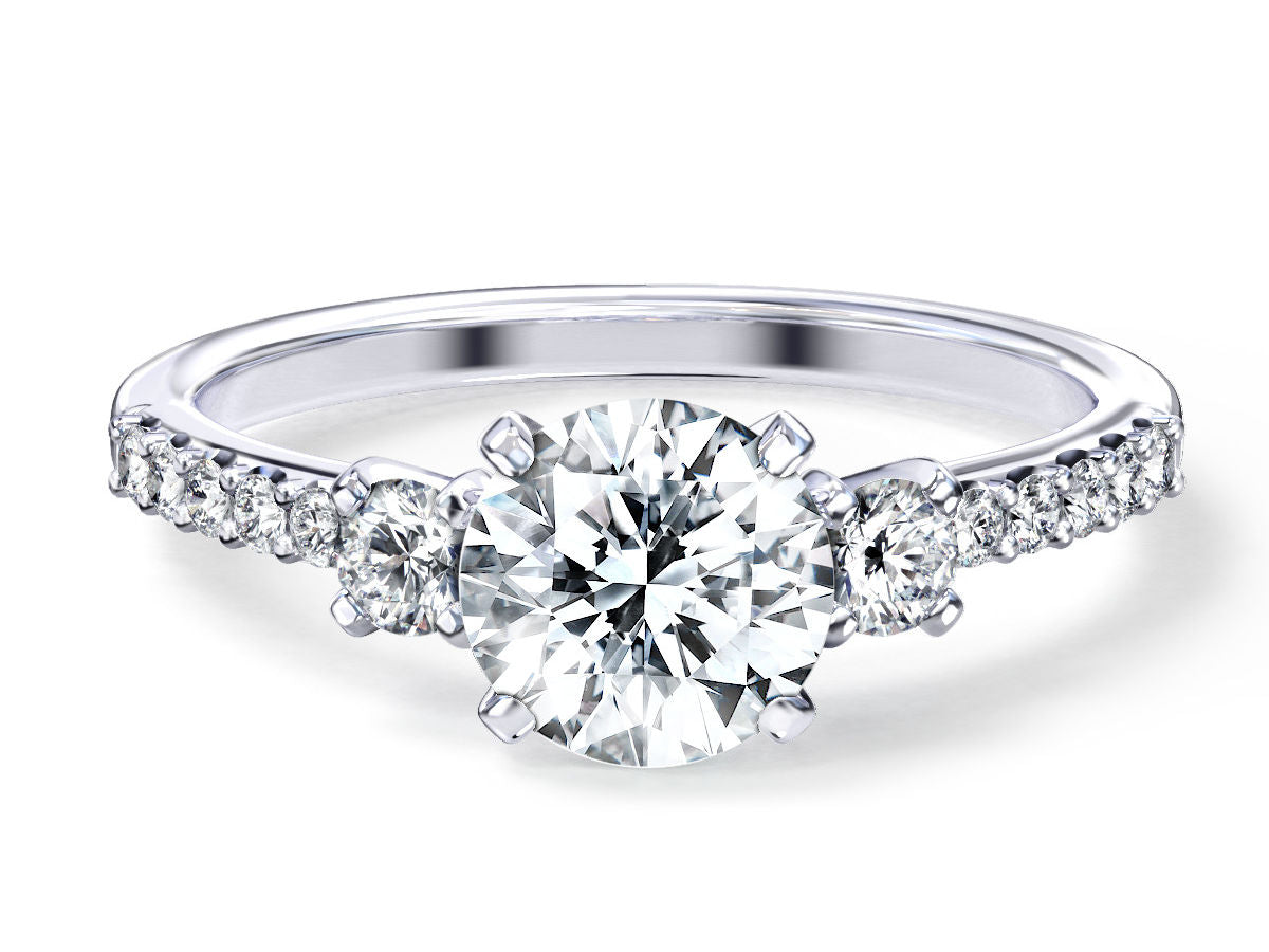 Arora engagement ring in white gold