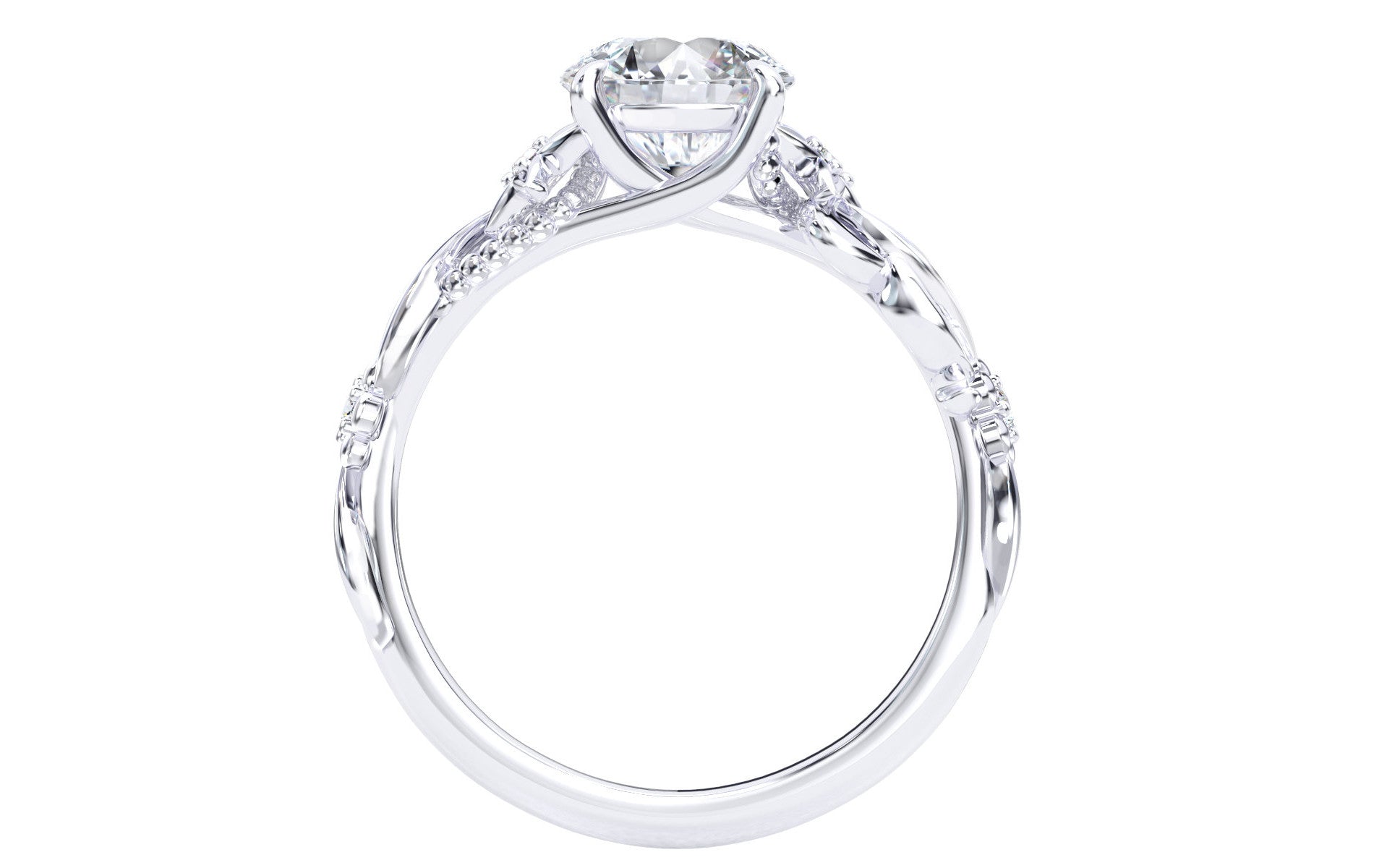 Jadean engagement ring in white gold