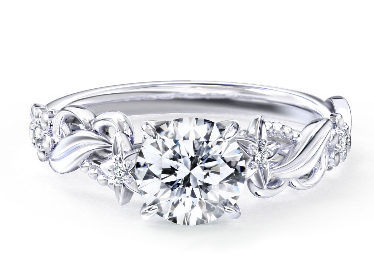 Jadean engagement ring in white gold