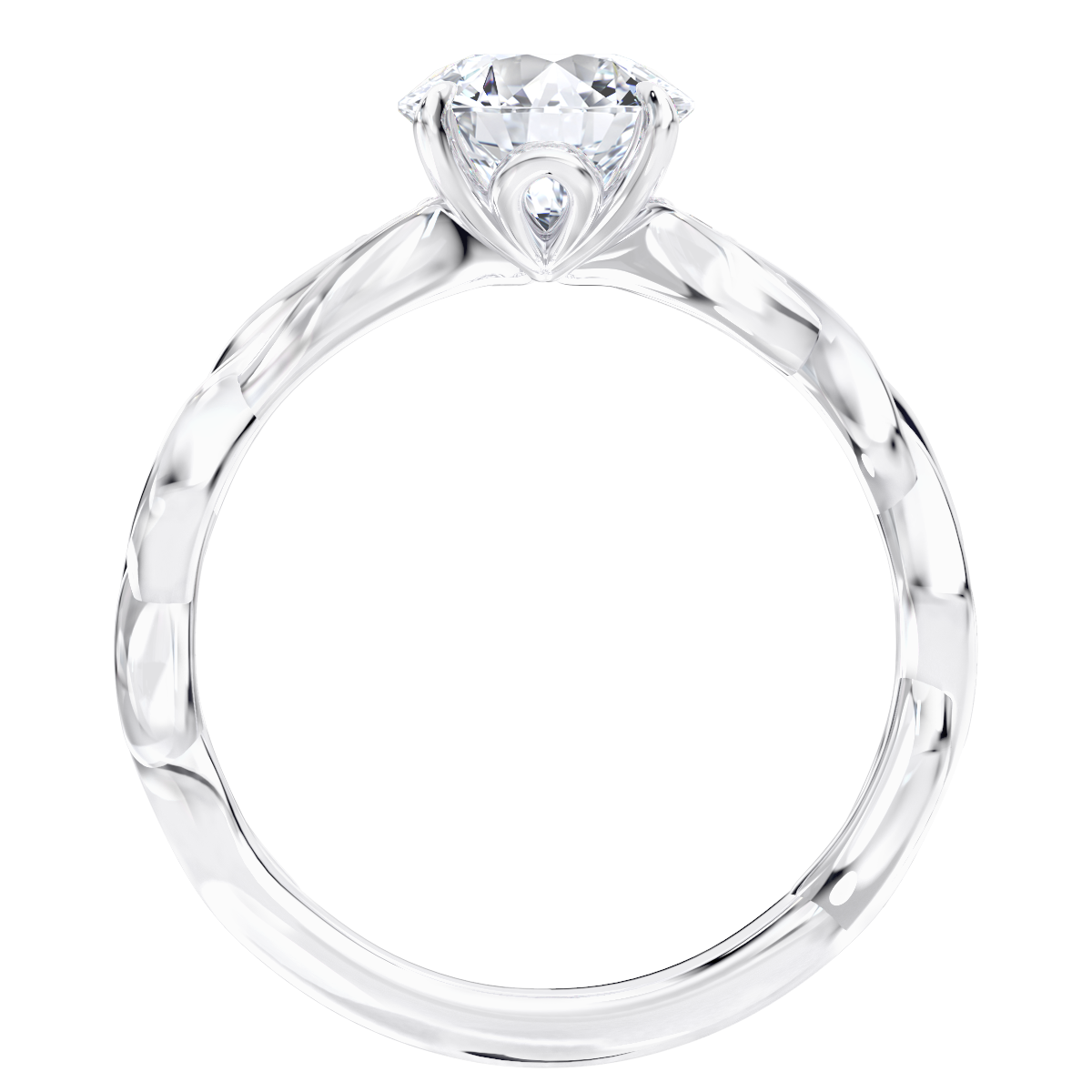 Islay engagement ring in white gold