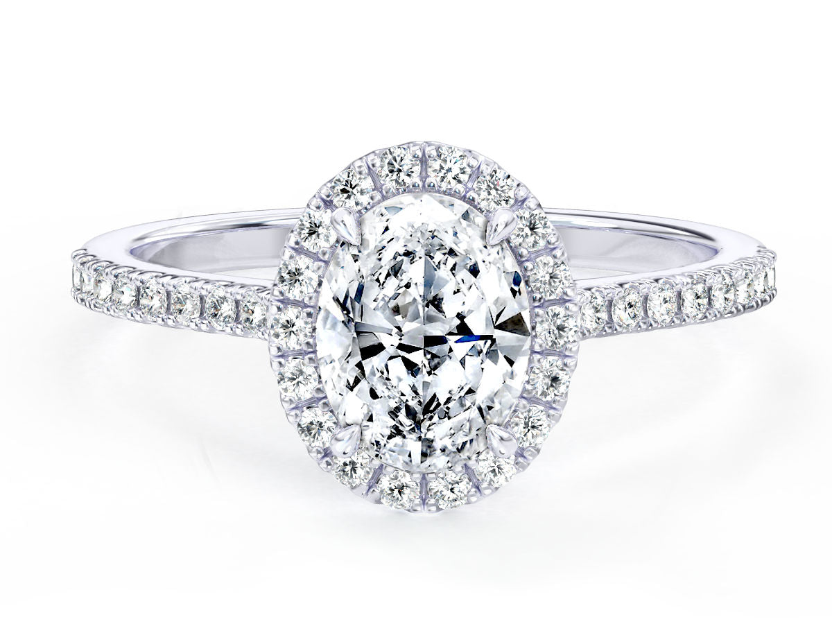 Franci engagement ring in white gold
