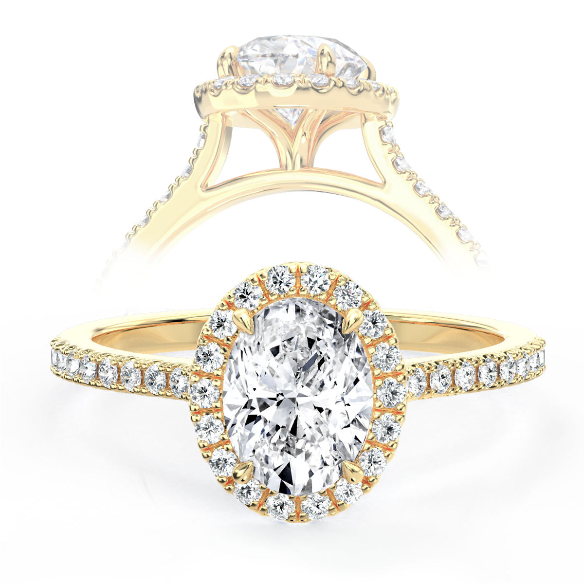 Franci engagement ring in yellow gold