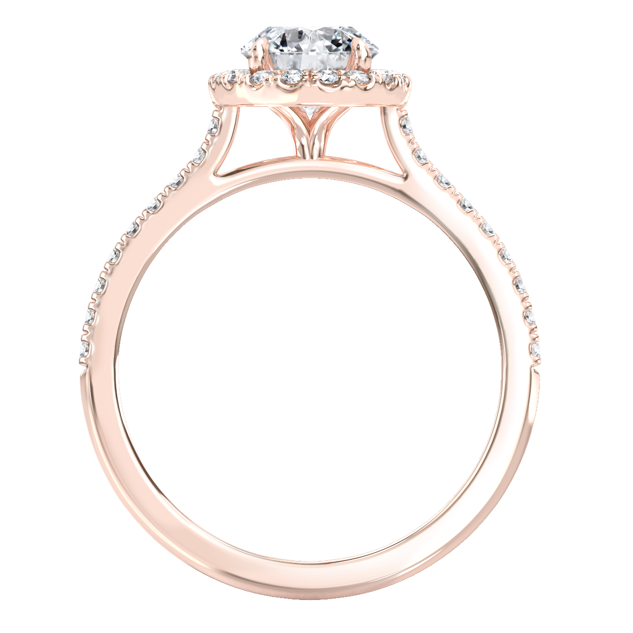 Franci engagement ring in rose gold