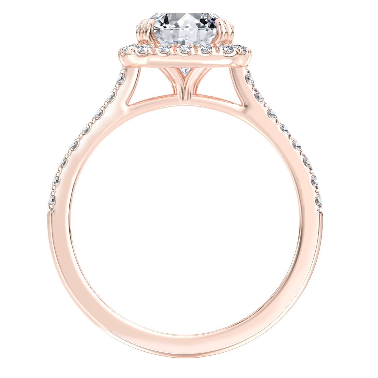 Jae engagement ring in rose gold