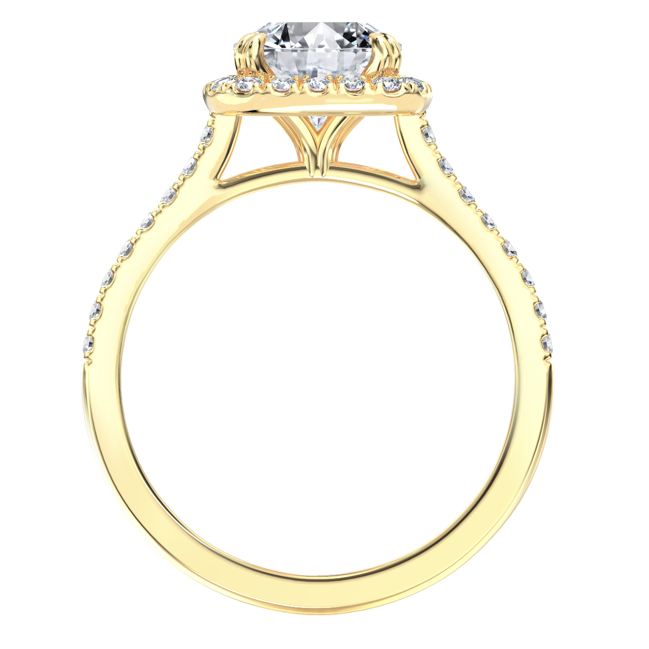 Jae engagement ring in yellow gold