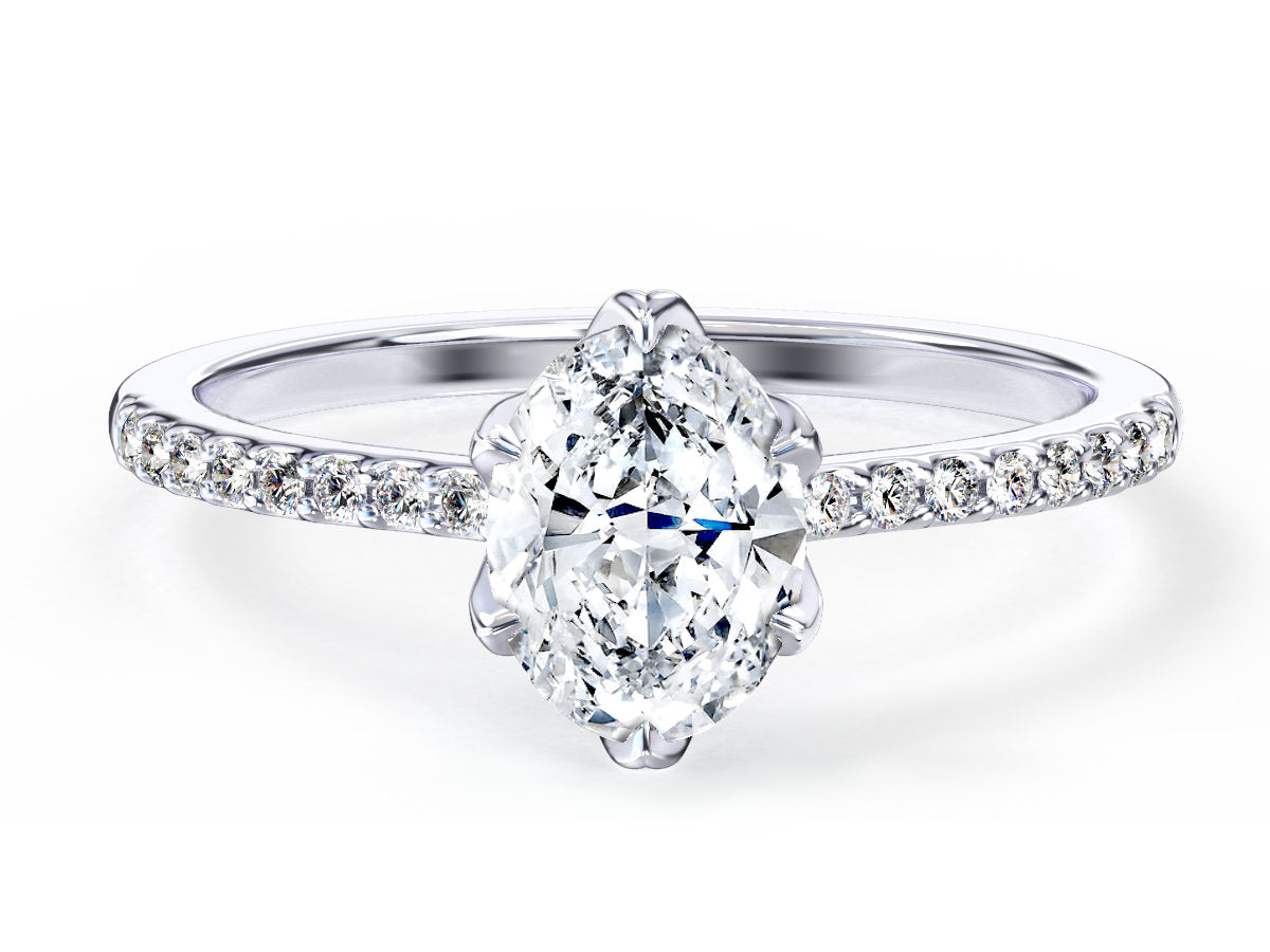 Julia engagement ring in white gold