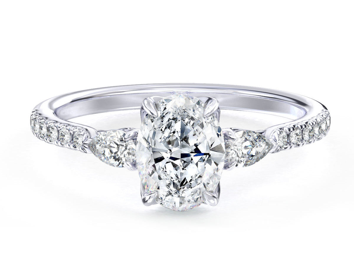Vivian engagement ring in white gold
