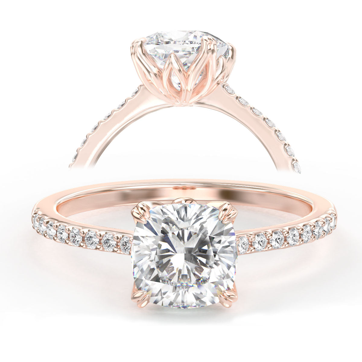 Embeth engagement ring in rose gold