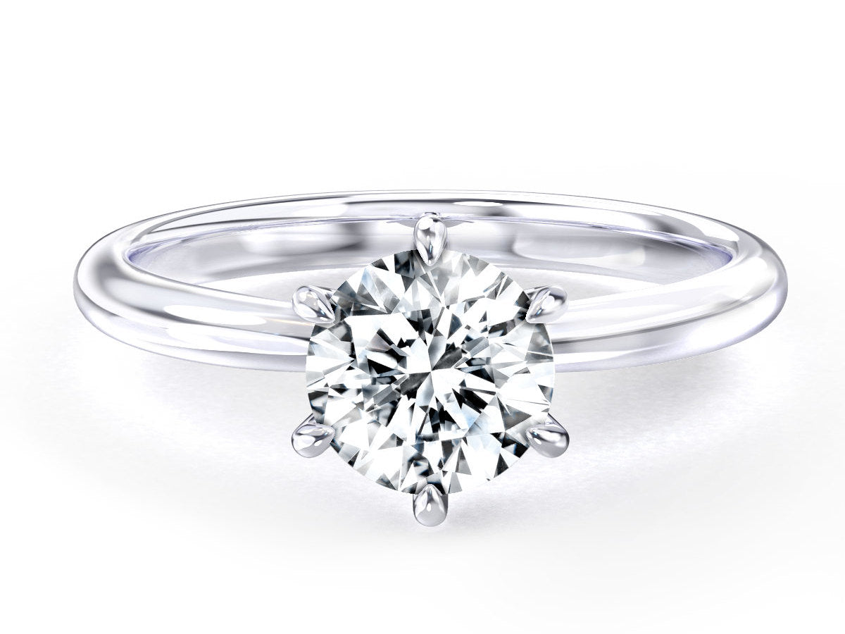 Bayo engagement ring in white gold