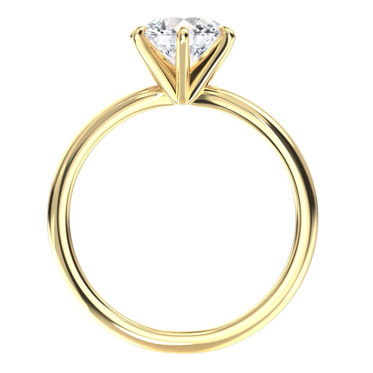 Bayo engagement ring in yellow gold
