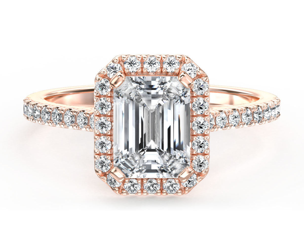Jessica engagement ring in rose gold