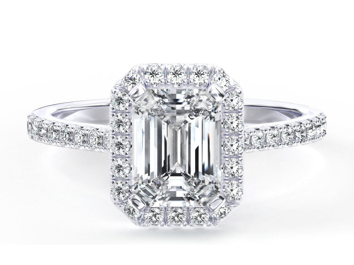 Jessica engagement ring in white gold