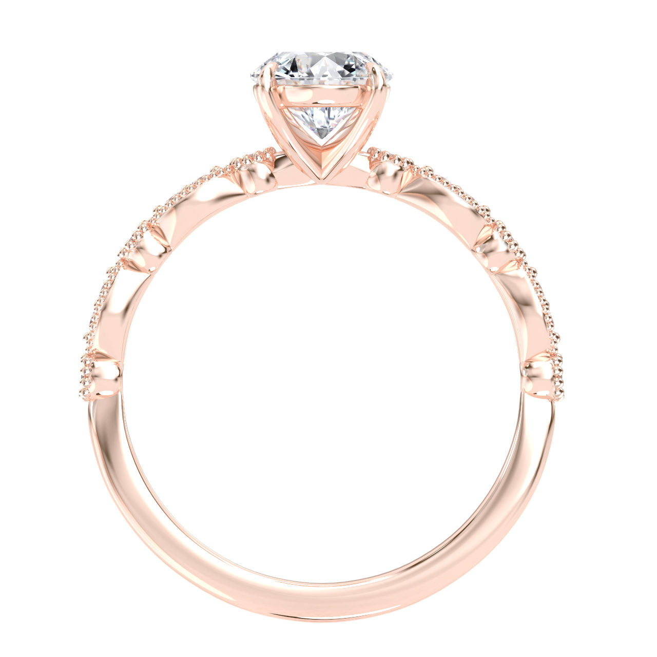 Jamie engagement ring in rose gold