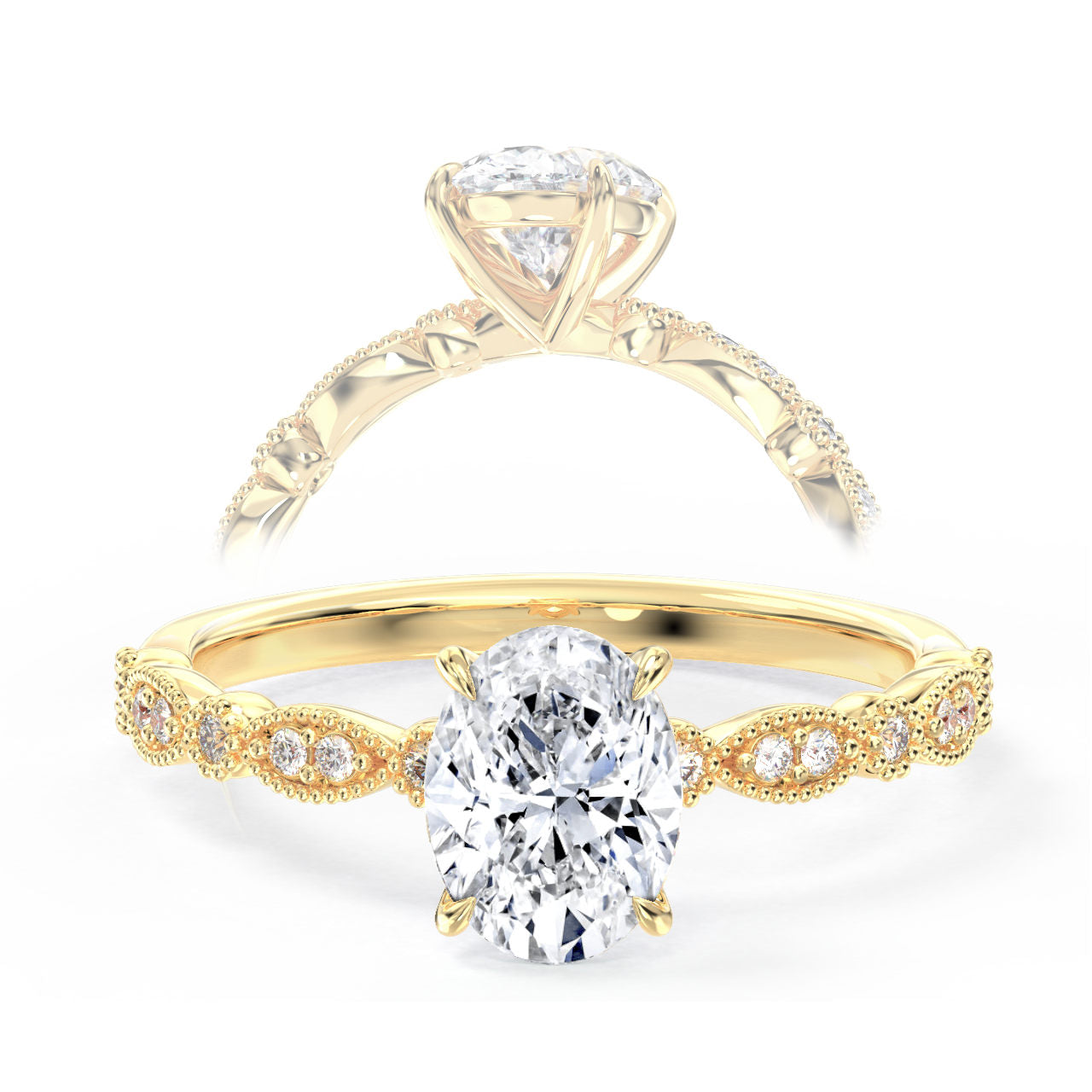 Jamie engagement ring in yellow gold