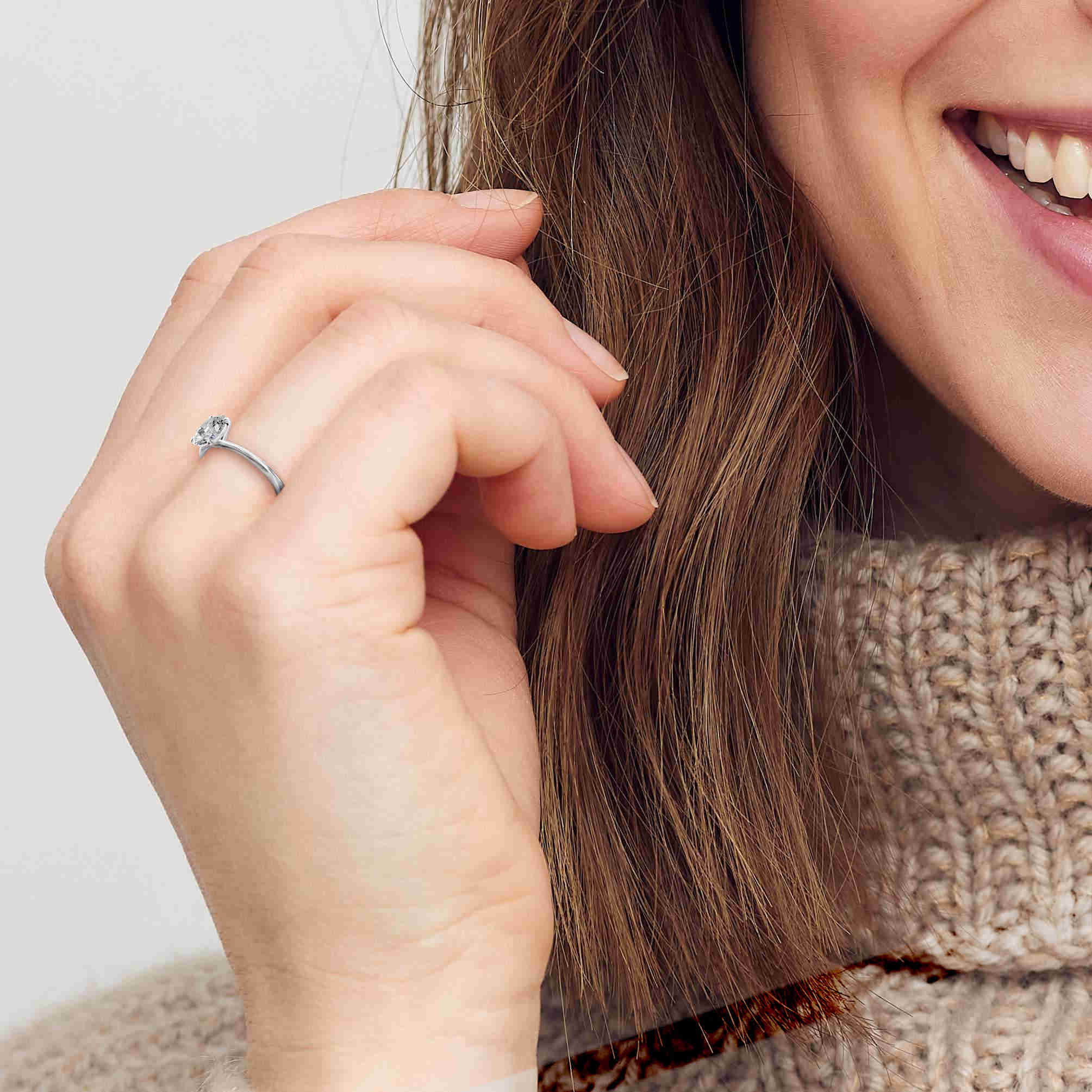 Charlotte engagement ring in white gold