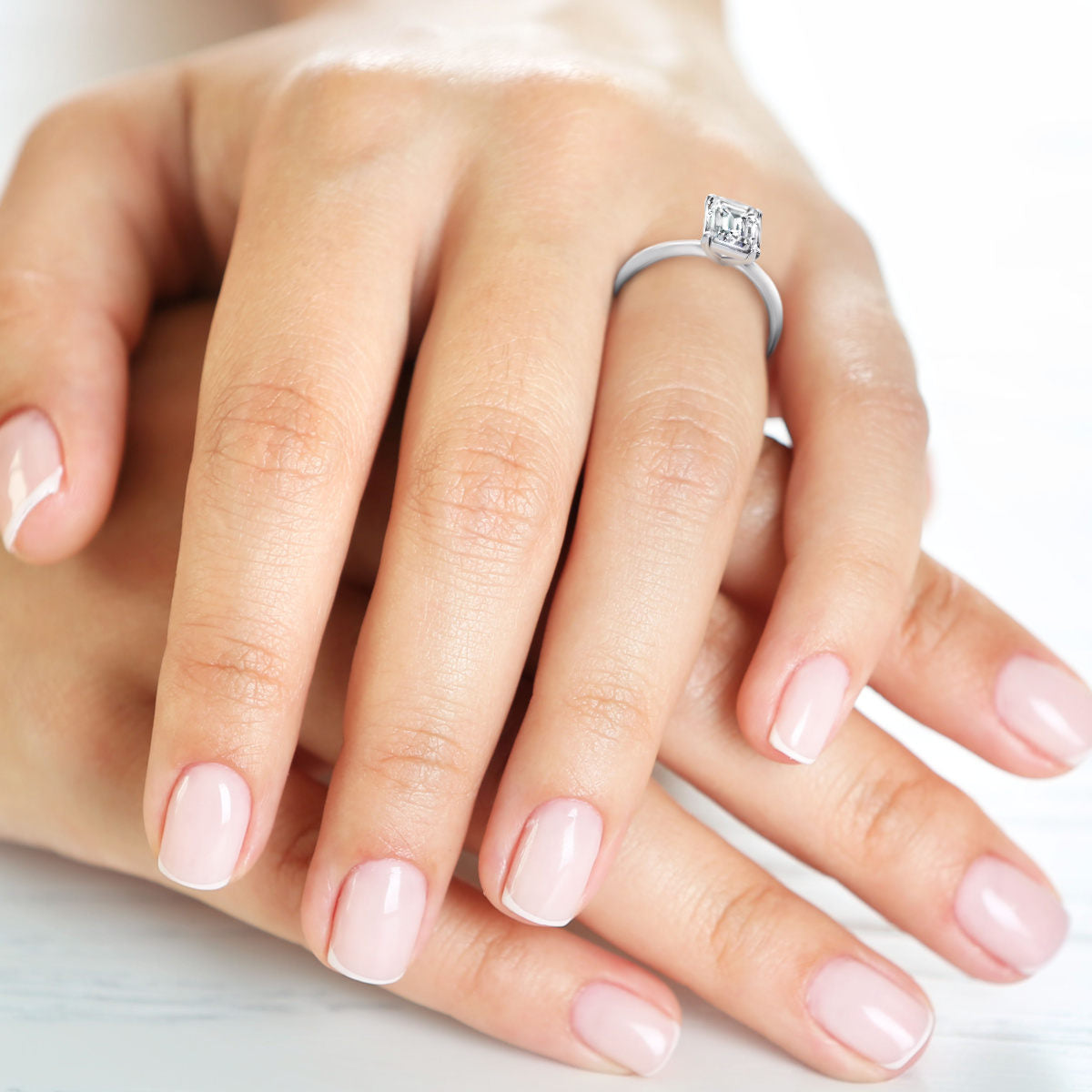 Felicia engagement ring in white gold