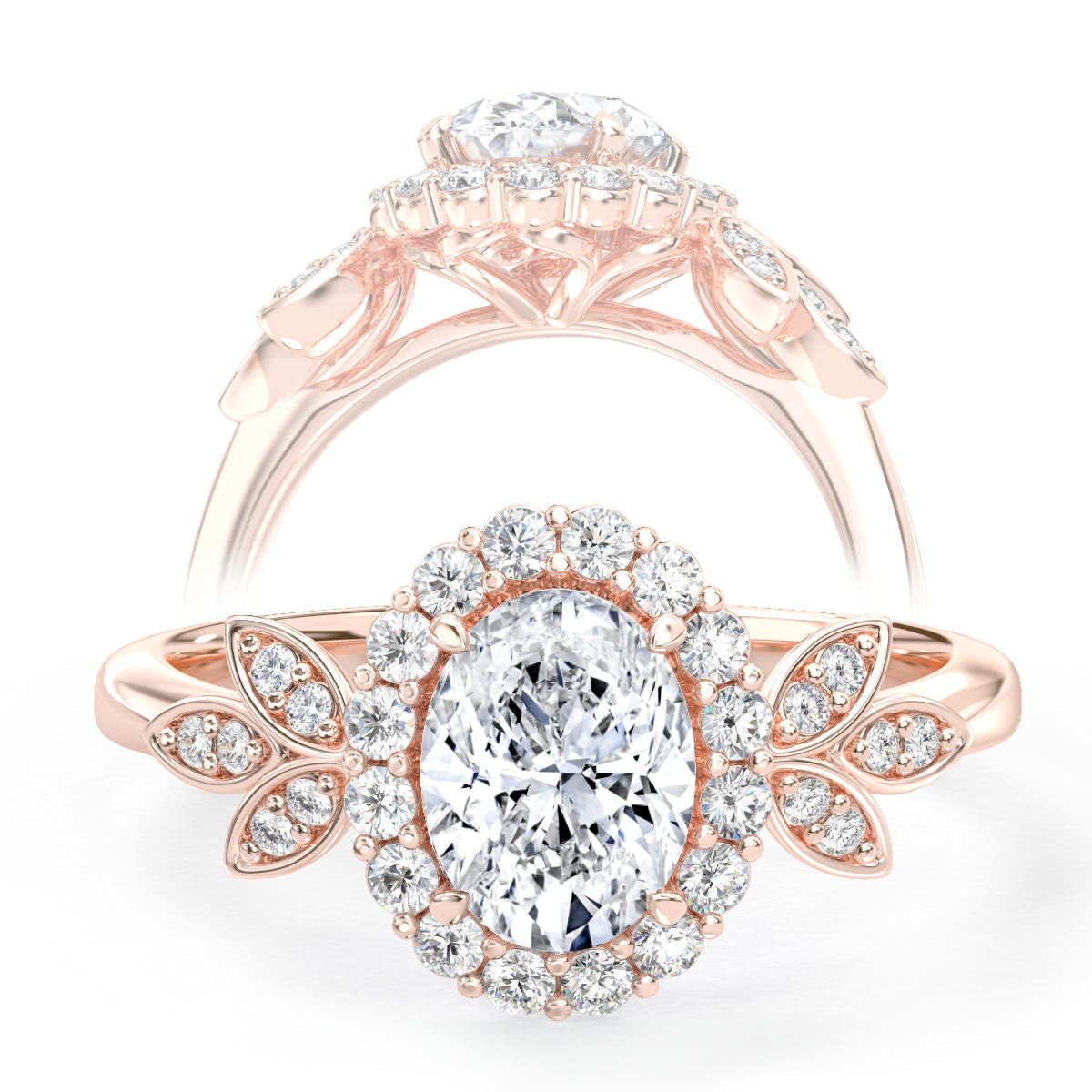 Emilia engagement ring in rose gold