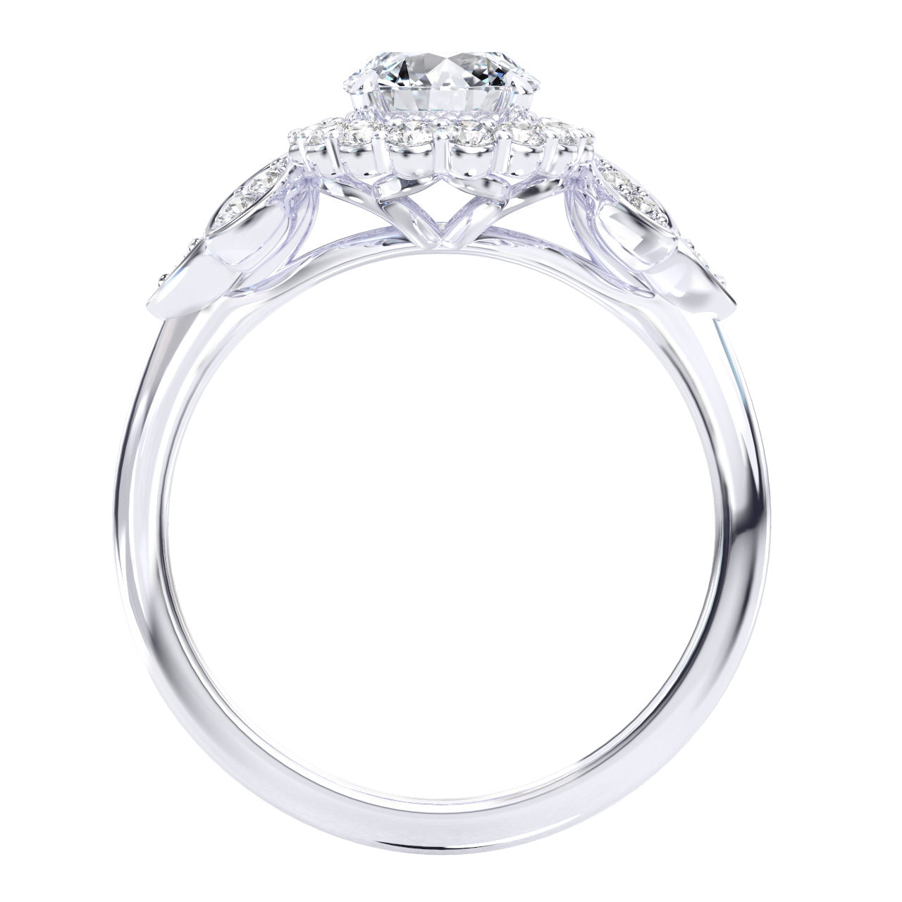 Emilia engagement ring in white gold