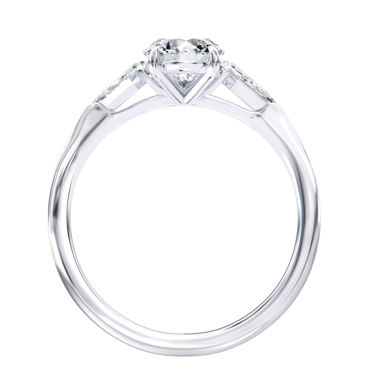 Finlee engagement ring in white gold