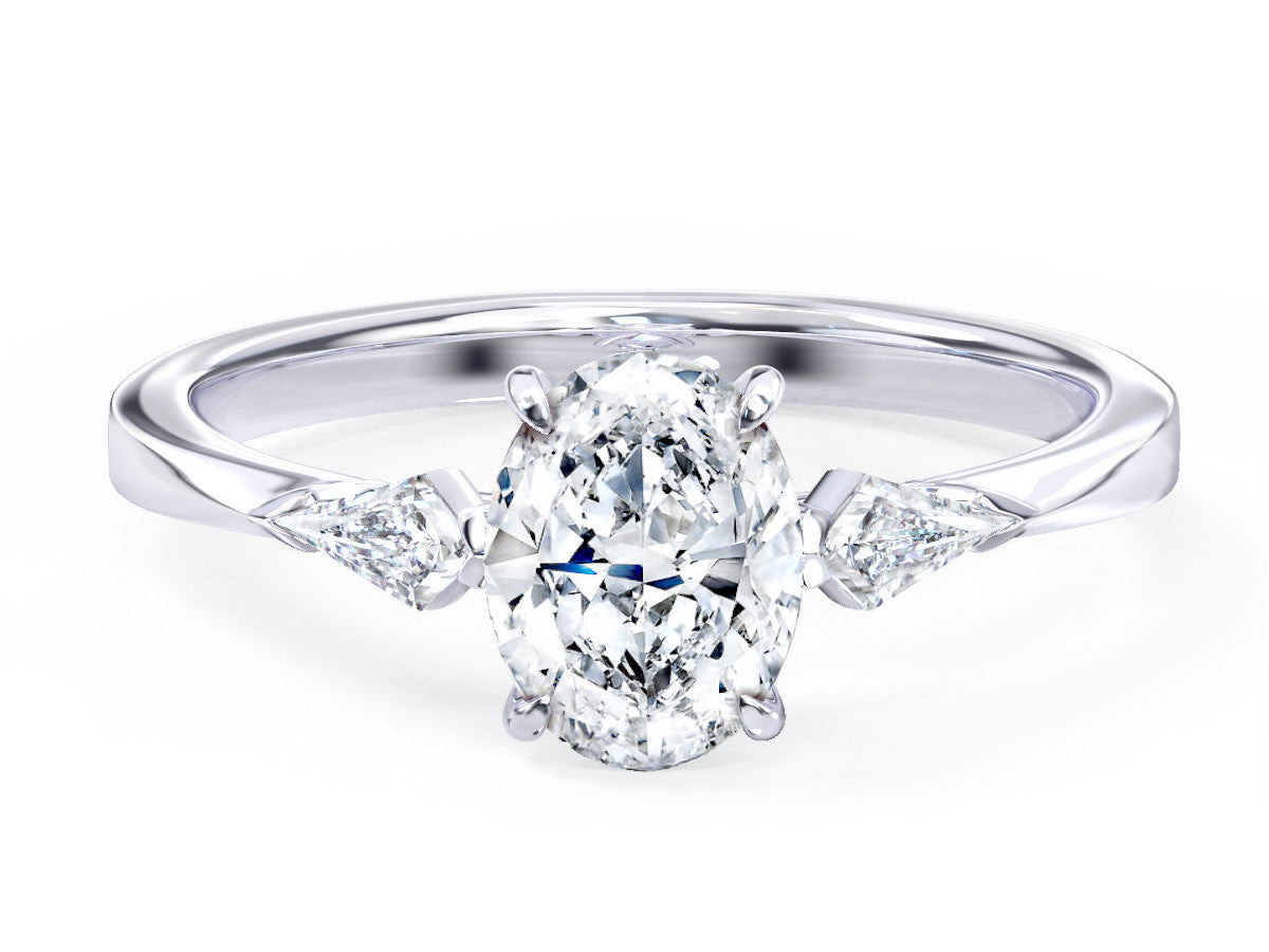 Finlee engagement ring in white gold