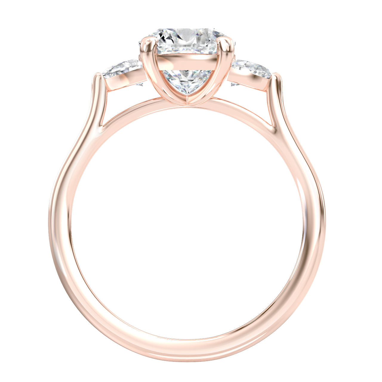 Benilde engagement ring in rose gold
