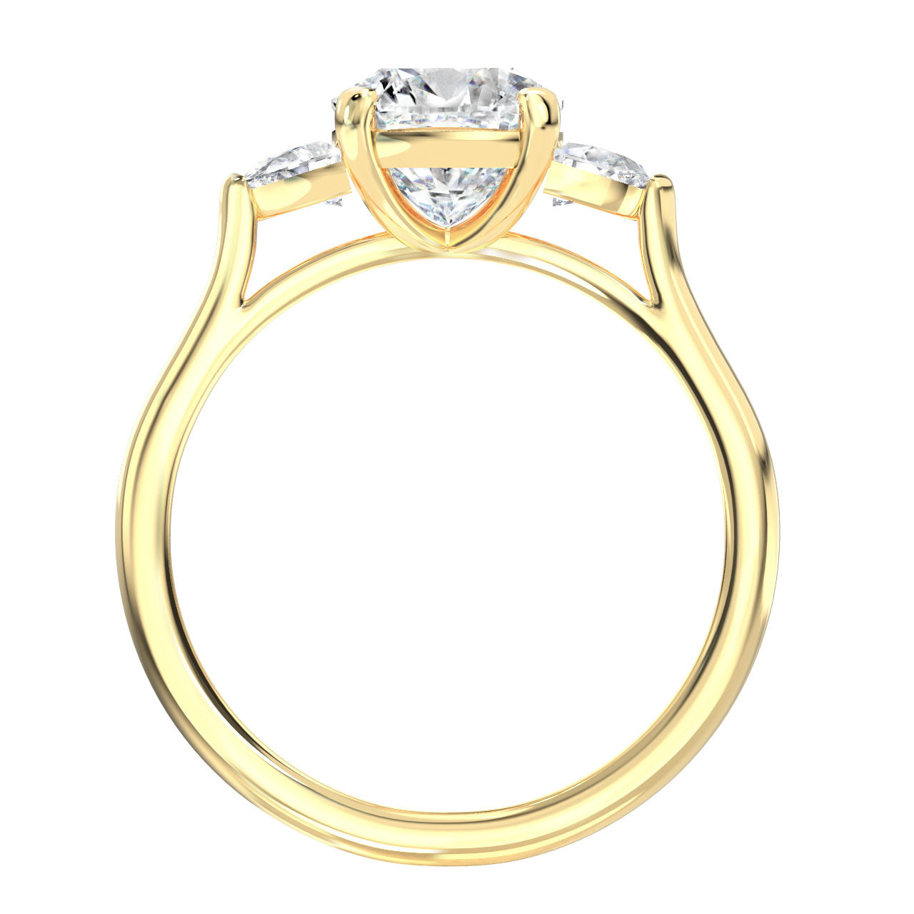 Benilde engagement ring in yellow gold