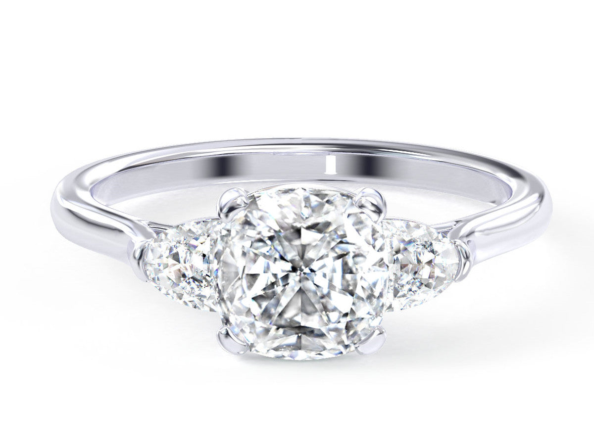 Benilde engagement ring in white gold