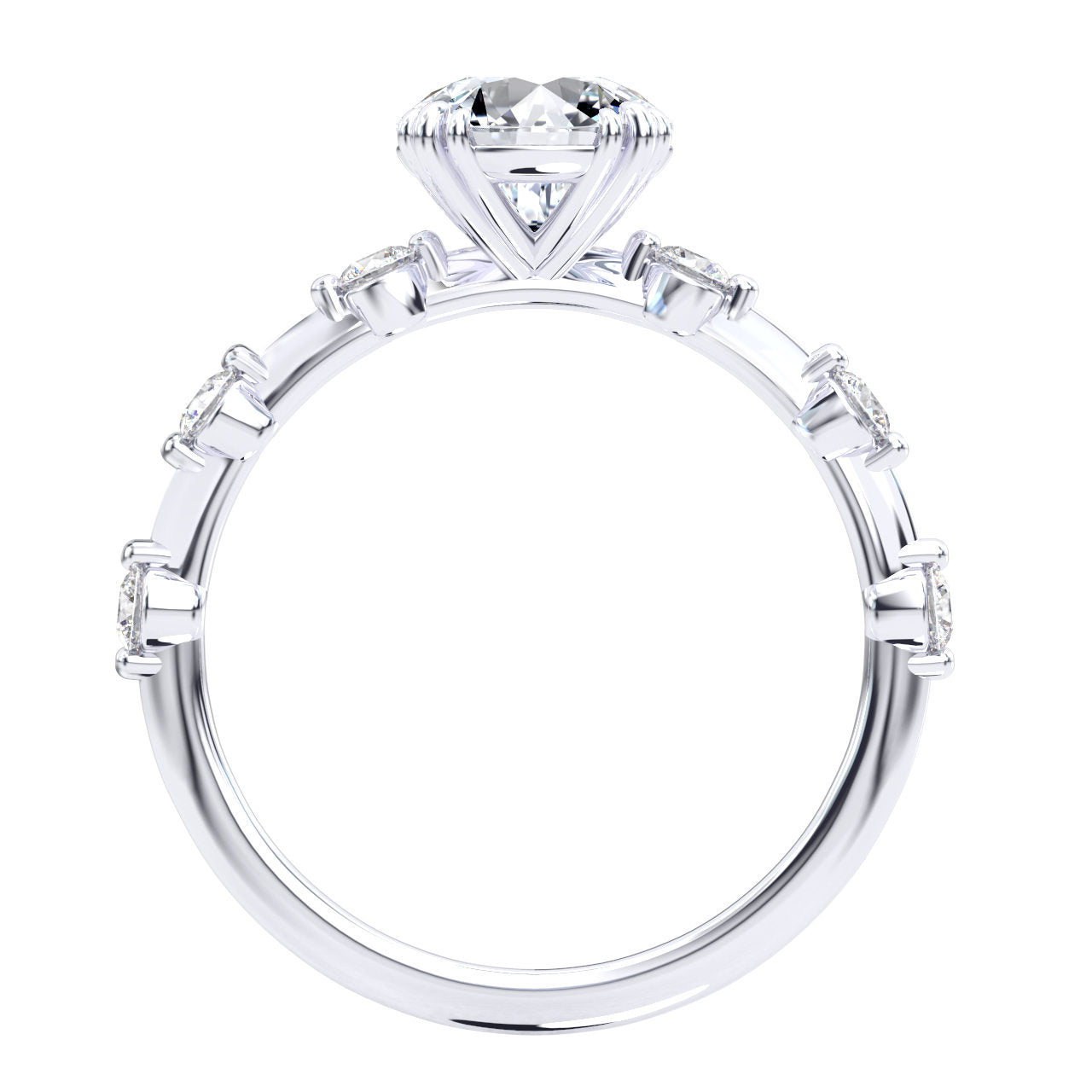 Eleri engagement ring in white gold