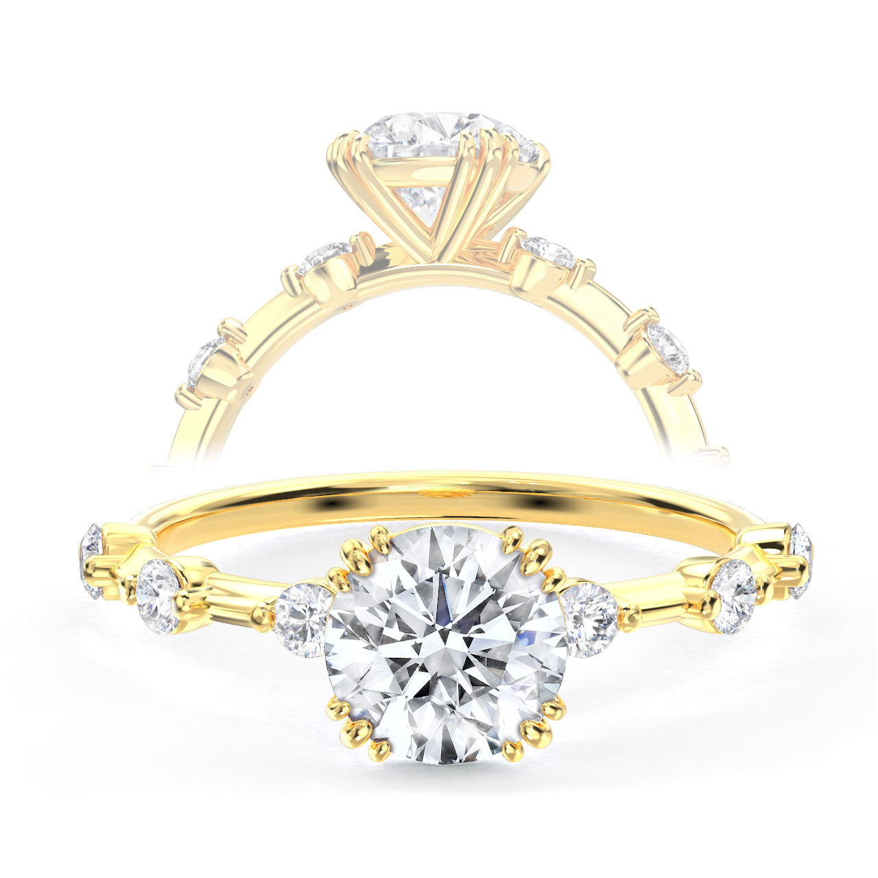 Eleri engagement ring in yellow gold