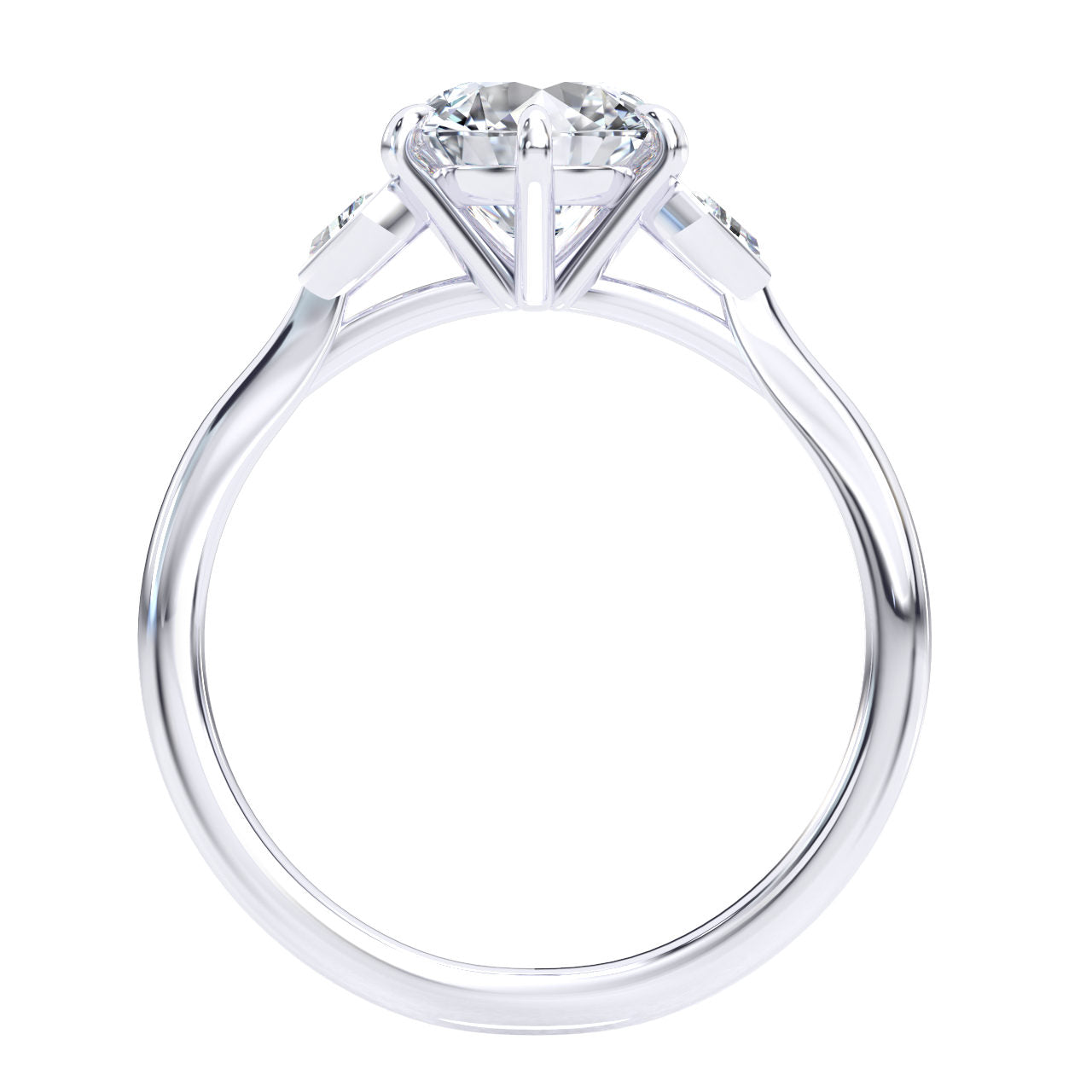 Daphne engagement ring in white gold