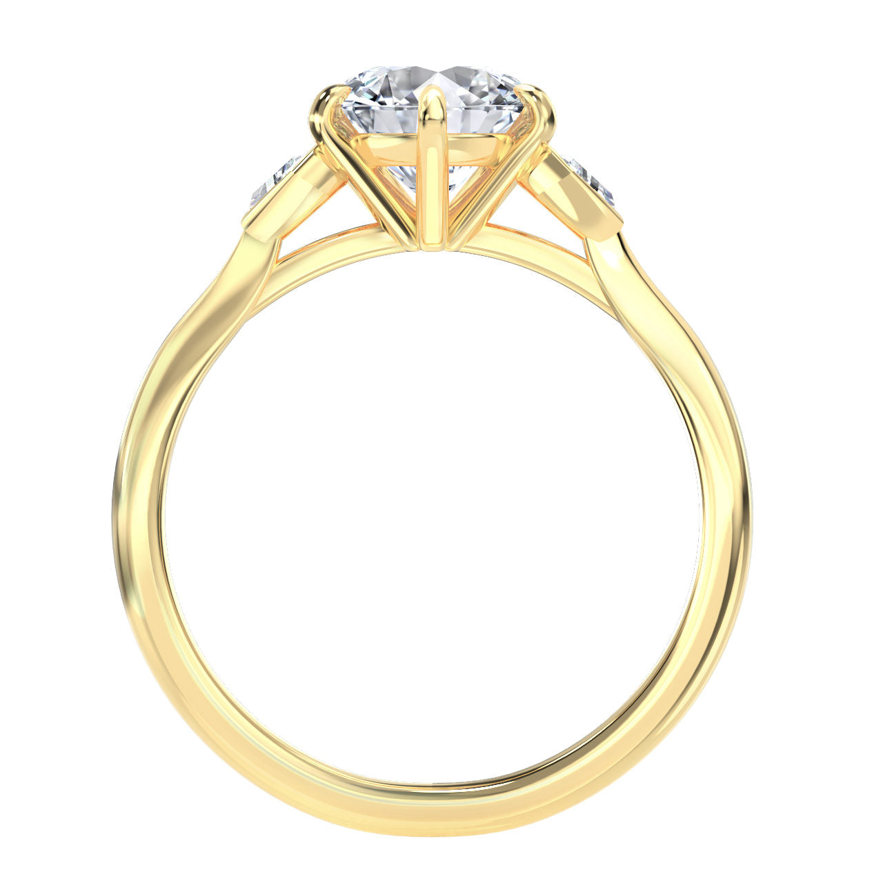 Daphne engagement ring in yellow gold