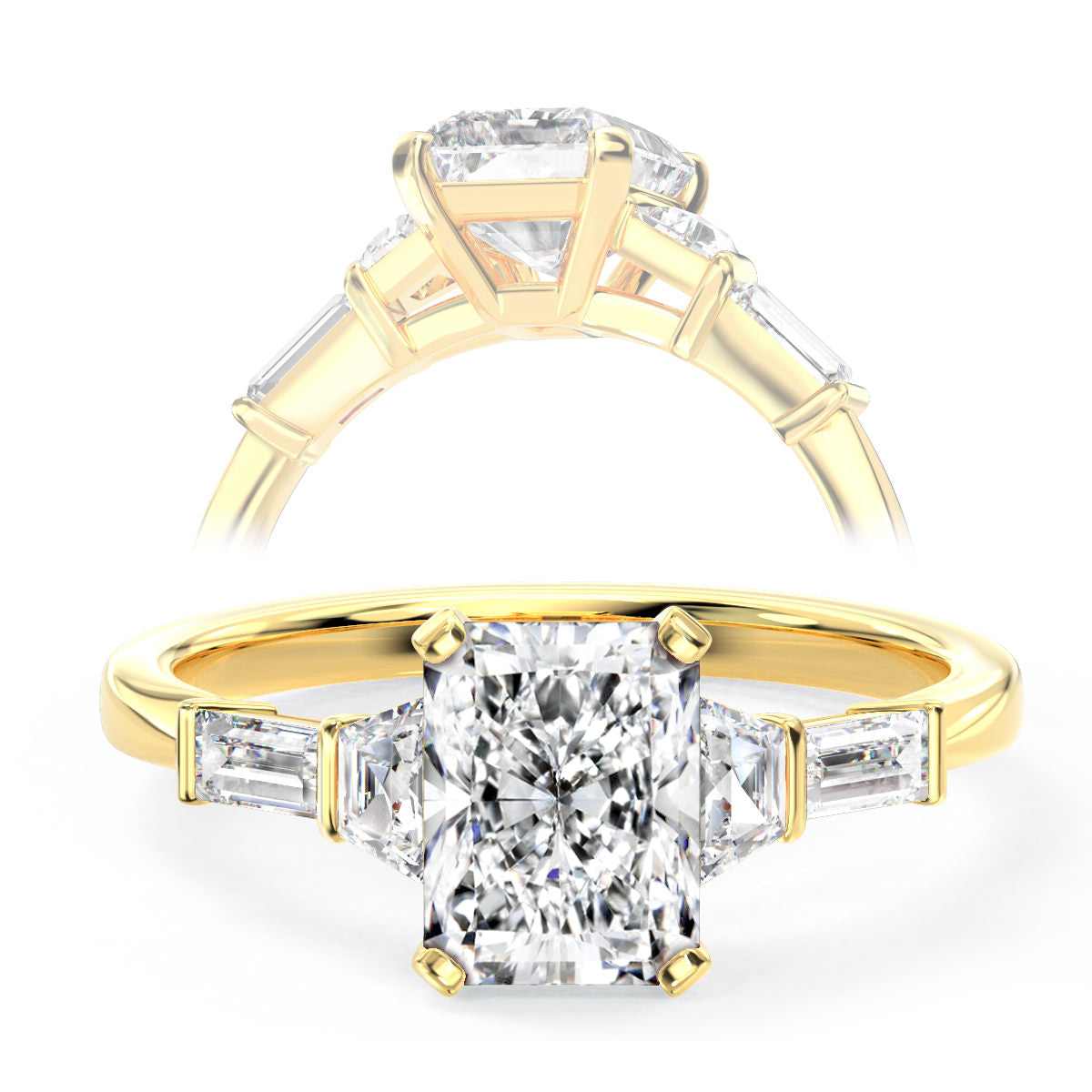 Adona engagement ring in yellow gold