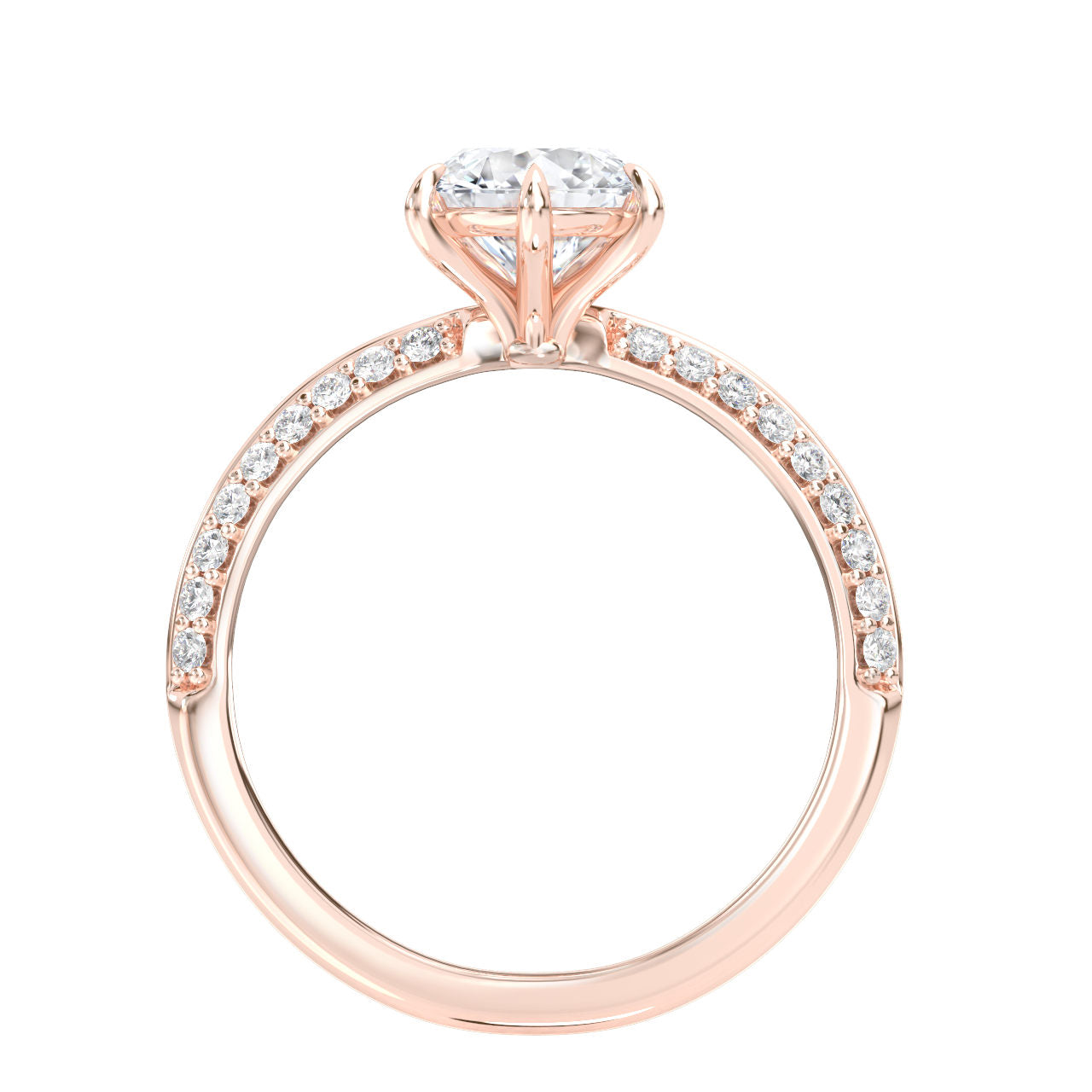 Alexis engagement ring in rose gold