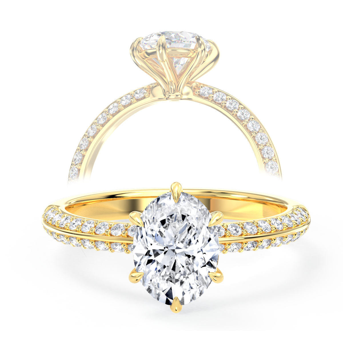 Alexis engagement ring in yellow gold
