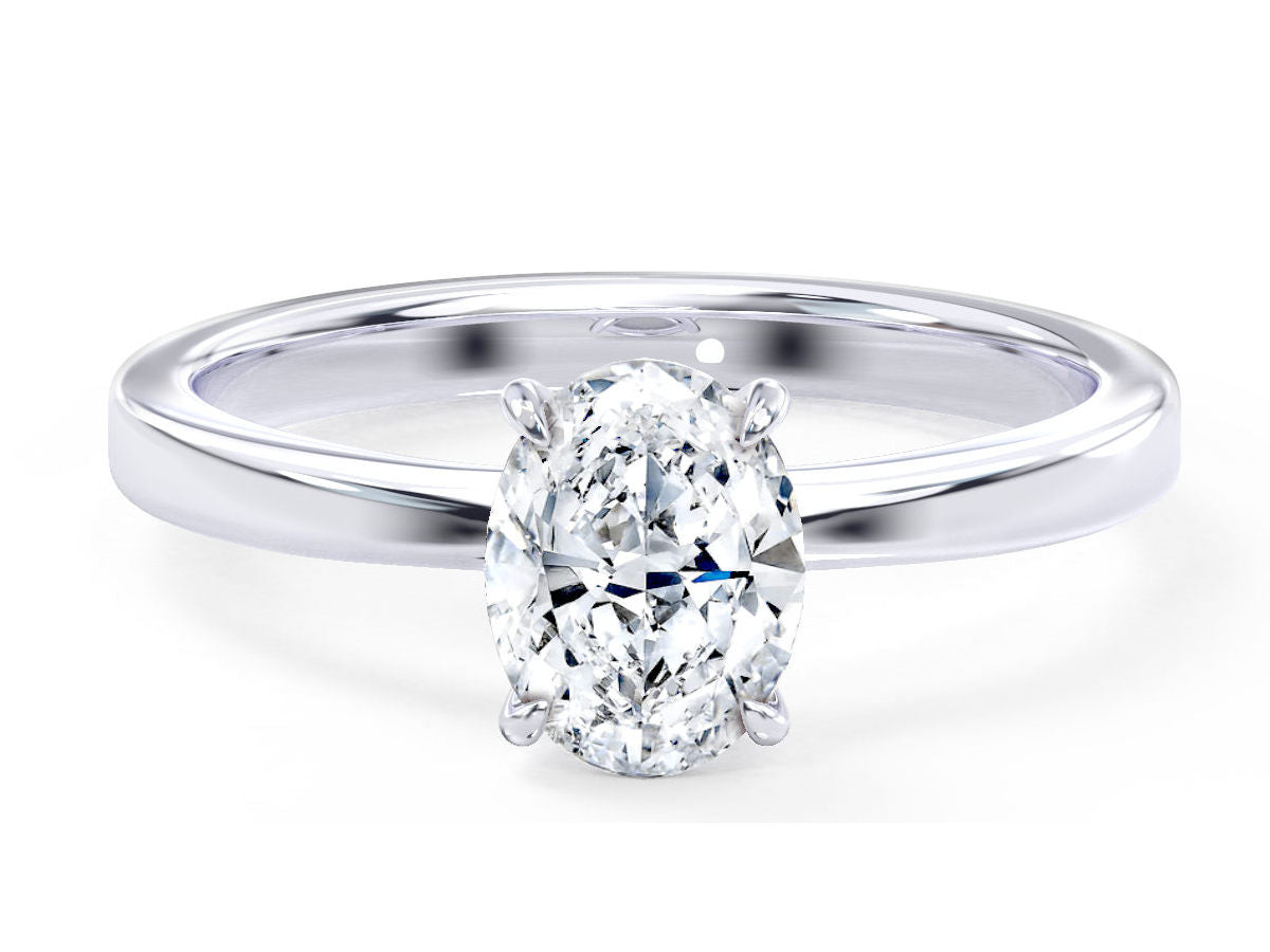 Eleanor engagement ring in white gold